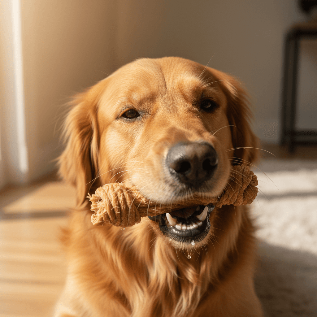 Soft chewy pet treats resting in an open palm